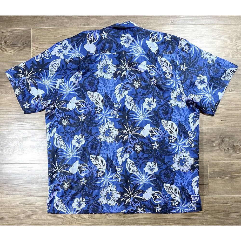 Tommy Bahama Hawaiian Villanova Embroidered Button Down Short Sleeve Shirt XXL - Picture 2 of 13